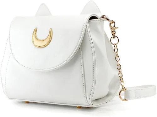 Vista 2 de Oct17 Moon Luna Design Monedero Kitty Cat Satchel bolso de hombro diseñador mujeres bolso Tote PU cuero Sailer