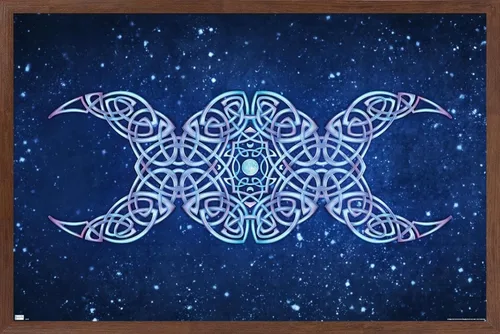 Vista 10 de Trends International Brigid Ashwood - Póster de pared de luna creciente, 22.4 pulgadas de largo x 14.7 pulgadas, versión enmarcada de madera