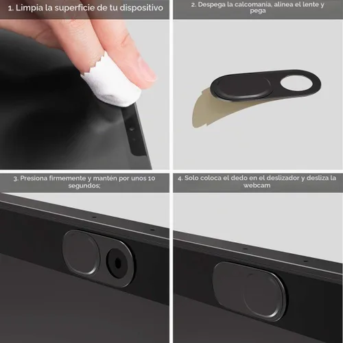 Vista 6 de Funda para cámara web de 0.027 pulgadas, ultra fina, para MacBook Pro, iMac, portátil, PC, iPad, iPhone, Smartphone, Proteja su privacidad visual