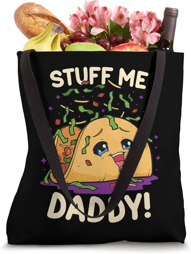 Vista 4 de Funny Dirty Pun Stuff Me Daddy Naughty Taco Regalo para las mujeres Bolso de mano