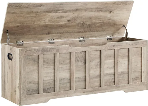 Vista 12 de VANKILEY 51.2" Storage Chest Extra Large,Wooden Storage Bench,Black+Brown