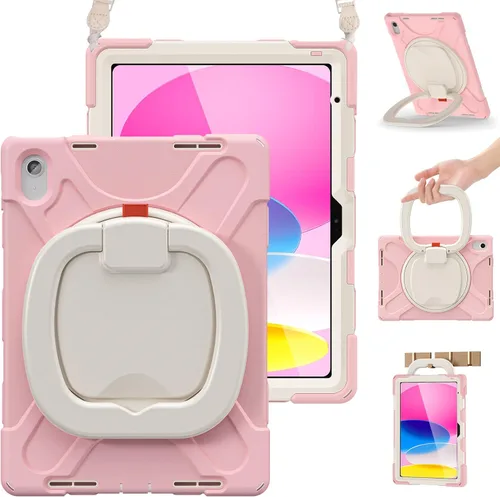 Vista 9 de BRAECN Funda para iPad (A16) de 11ª/10ª generación de 11 pulgadas/10.9 pulgadas 2025/2022, funda de silicona resistente con protector de pantalla