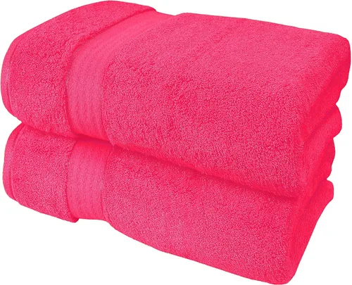 Vista 18 de GLAMBURG Juego de 2 Sábanas de Baño Extra Grandes de Algodón Premium de 700 GSM - 100% Algodón Peinado - 2 Sábanas de Baño 35x70 pulgadas - Calidad