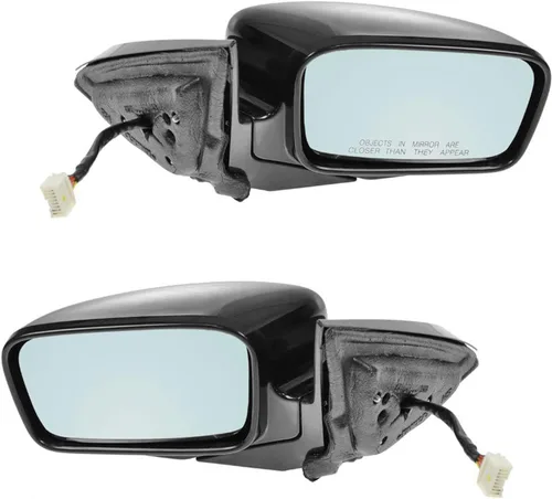 Vista 121 de TRQ Conjunto de 2 piezas de espejo lateral para conductor y pasajero, ajuste eléctrico, sin calefacción, sin memoria, color negro, compatible