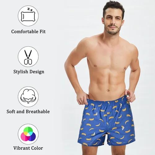 Vista 2 de CINVIK Calzoncillos tipo bóxer de algodón de ajuste holgado para hombre