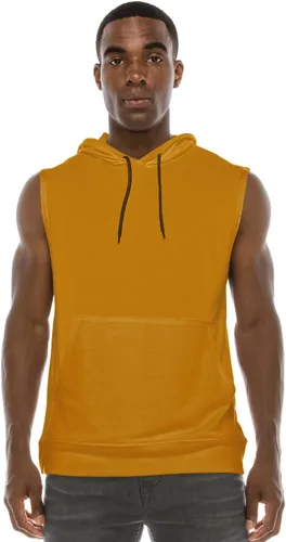 Vista 11 de JC DISTRO Sudadera con capucha hecha en Estados Unidos para hombre, ligera, suave, sin mangas