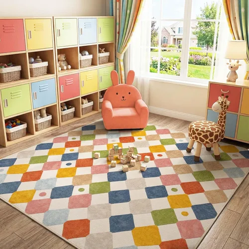Vista 45 de jinchan Alfombra a rayas de 2 x 3 para entrada, alfombra de cocina, tapete pequeño, antideslizante, ligero, de bajo perfil, decoración para entrada