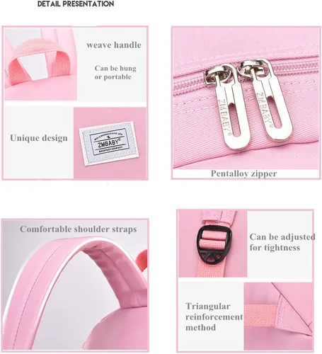 Vista 5 de Mochila para niños de color sólido para niñas, primaria, escuela secundaria, casual, ligera, bolsa de viaje para adolescentes, Púrpura, Estilo-b