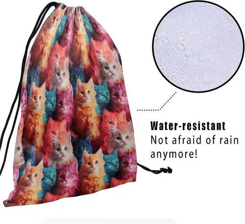 Vista 4 de Bolsa de agarre de gimnasia de animales, bolsa de agarre para mascotas, bolsa de tiza para gimnasias, bolsa de tiza con cordón para gimnasio