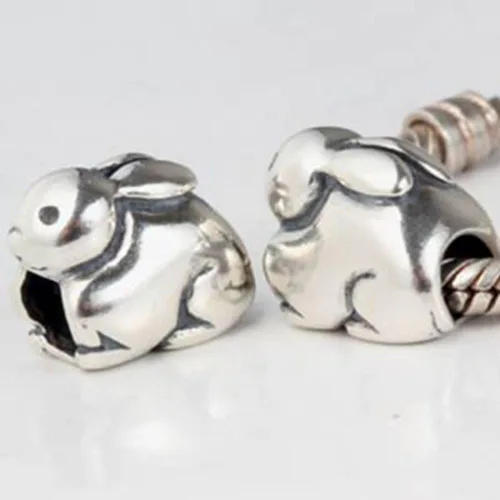 Vista 4 de Jirafa encanto pulsera de plata de ley 925encanto de la suerte de animales