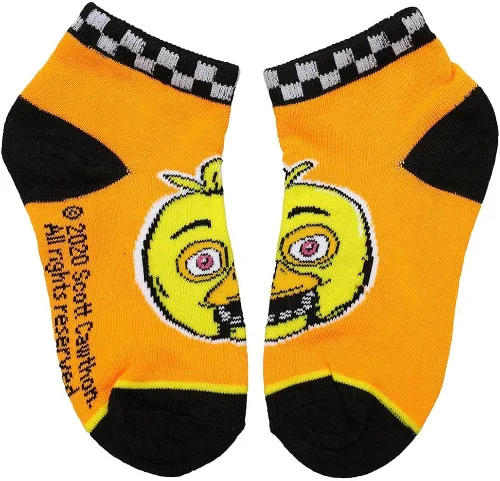 Vista 3 de Five Nights at Freddys Horror Video Game Youth Paquete de 5 calcetines tobilleros, Multi colorido