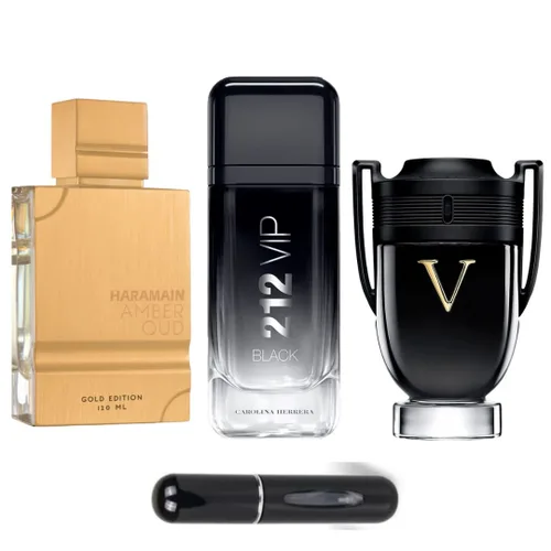 AMBEROUD+VIPBLACK+INVICVICTORY+PERFUMERO de AROMA DE PRIMERA