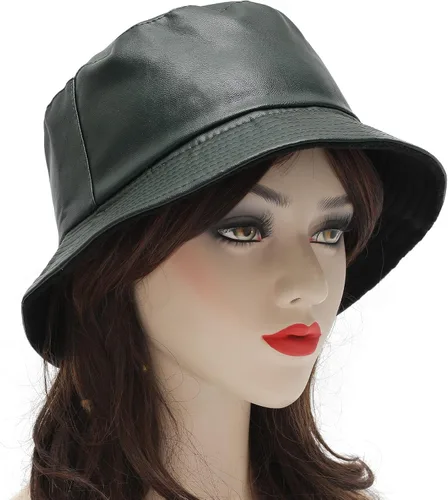 Vista 3 de ZLYC Sombrero unisex de moda para pescadores de piel sintética impermeable