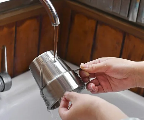 Vista 8 de Tazas de café apilables de acero inoxidable, tazas de té aisladas con mango de acero inoxidable, taza de café aislada de doble pared, mantiene