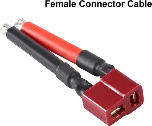 Vista 5 de 6 pares de conectores de enchufe en T hembra macho 12AWG 2.165 in cable de extensión compatible con RC Lipo Cable de batería Drone Car Boat Conexión
