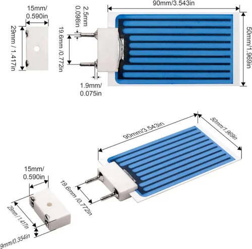 Vista 2 de Nispira Reemplazo de placas de ozono de cerámica compatibles con generadores de ozono Enerzen O-555 O3 purificador de aire desodorizante, 4 paquetes