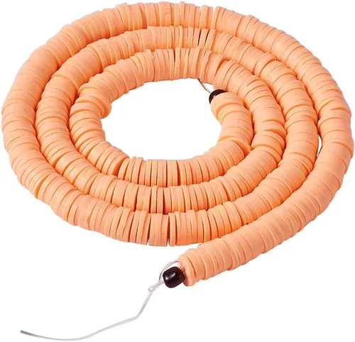 Vista 20 de Cheriswelry Kit de fabricación de pulseras de bricolaje con 7280 piezas de 30 colores de 0.236 in de disco plano redondo de arcilla polimérica
