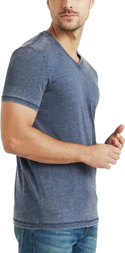 Vista 4 de Lucky Brand Men's Venice Burnout V-Neck Tee Shirt