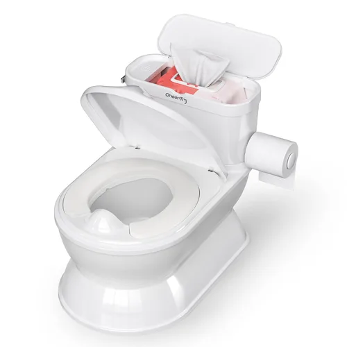 Vista 11 de CheerTry Inodoro de Entrenamiento para Niños Pequeños 2 en 1 - Silla de Baño Más Grande y Asiento de Entrenamiento Desmontable para Niños y Niñas
