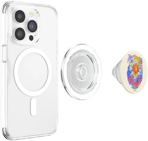 Vista 4 de Disney The Lion King Simba Scar Zazo Timon Pumbaa PopSockets MagSafe PopGrip de colores para iPhone