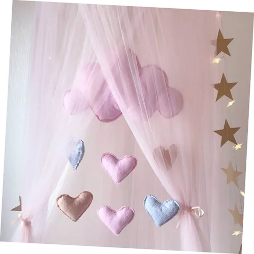 Vista 9 de DECHOUS 2 piezas colgante de gota de lluvia móvil nube lluvia decoración cuna para bebé niños decoración de bautizo para niño nube colgante