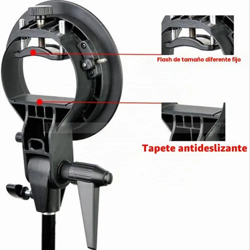Vista 7 de Godox soporte Bowens tipo S para flash snoot y ventana flexible
