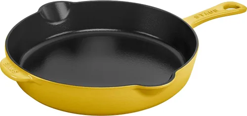 Vista 8 de Sartén tradicional de hierro fundido de STAUB de 8.5 pulgadas - Albahaca