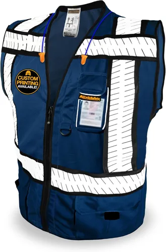 Vista 10 de KwikSafety - Chaleco de seguridad SHERIFF & SPECIALIST [Bolsillos de uso múltiple] Chaleco reflectante Clase 2 ANSI OSHA para hombres Negro (mangas)