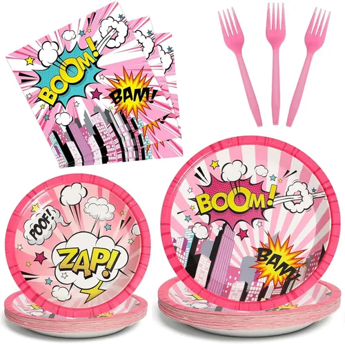 Vista 10 de 96 Piezas Platos y Servilletas de Fiesta de Cumpleaños Sweet 16 Color Oro Rosa Suministros para Fiestas Juego de Vajilla para Fiesta de Dieciséis