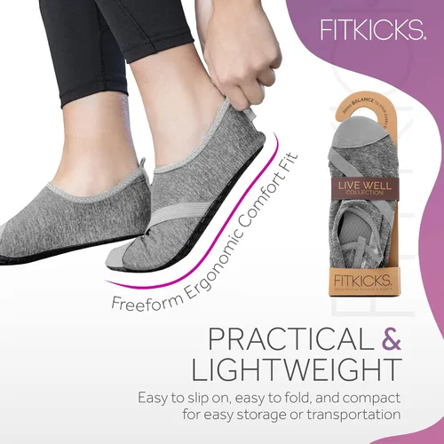 Vista 4 de FITKICKS Live Well Collection Active Foldable Lifestyle Footwear Supportive Barefoot Grip Strap Toe Guard Flexible Range of Motion