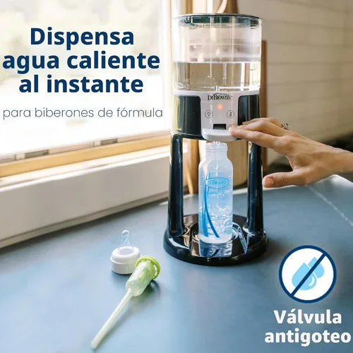 Vista 2 de Dr. Brown's Insta-Prep - Dispensador de agua caliente para preparar al instante la botella de fórmula del bebé, tanque de vidrio de gran capacidad
