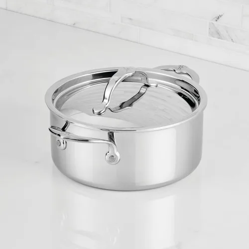 Vista 10 de Hestan ProBond Luxe Olla de sopa de 3 cuartos con tapa, acero inoxidable revestido profesional, construcción ProCore con revestimiento de tres