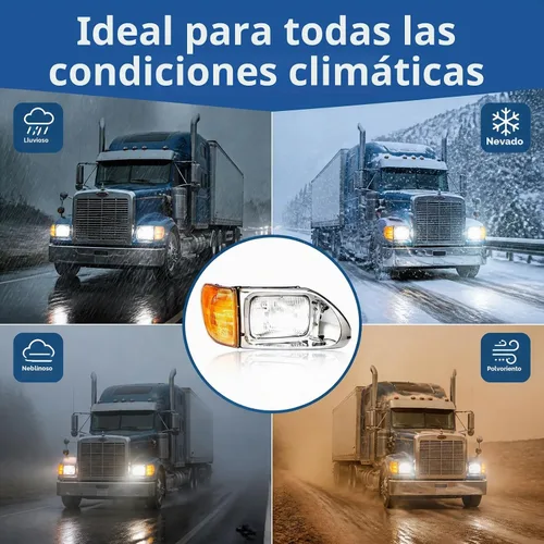 Vista 5 de High Soar Conjunto de faros LED para International 5900 9200 9400, faros delanteros de luz alta y baja, proyector de señal de giro de repuesto