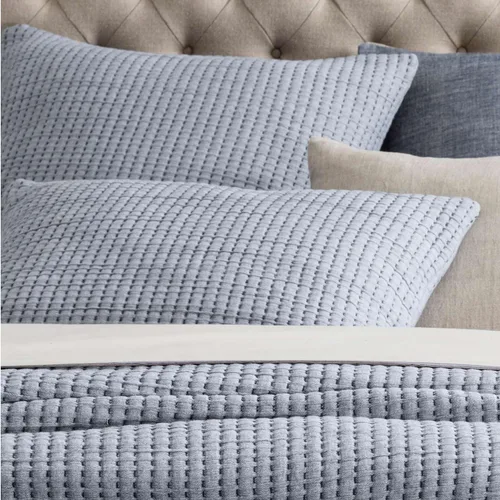 Vista 10 de Pine Cone Hill Pick Stitch Evergreen - Funda de almohada de Matelasse, tamaño estándar, patrón sólido verde