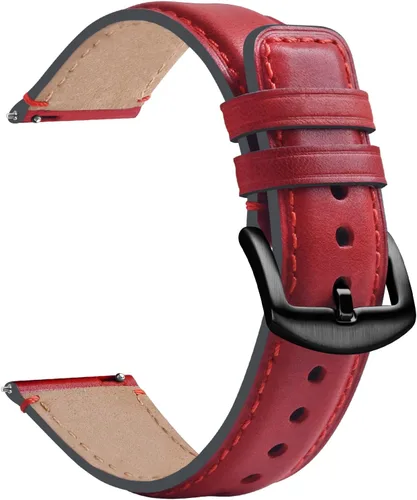 Vista 119 de Fullmosa Correa de reloj de liberación rápida de 0.866 in, 0.787 in y 0.709 in, bandas de cuero bruñido para Samsung Galaxy Watch/Garmin Watch