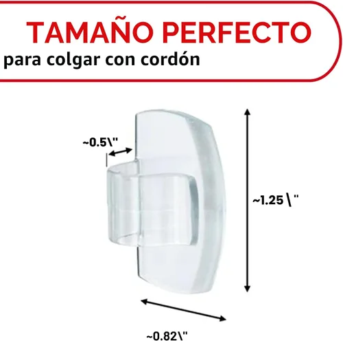 Vista 2 de Command Ganchos redondos para cables, Clips para colgar cables sin dañar, Clips de pared sin herramientas para colgar cables eléctricos