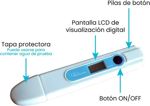 Vista 6 de GS900011 Medidor de prueba de dureza del agua TDS, blanco