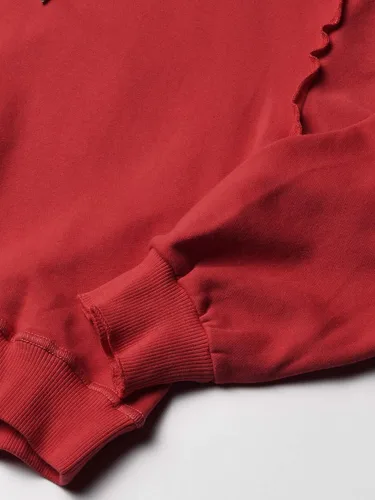 Vista 3 de Sudadera con capucha Doheny casual de manga larga para mujer, Cereza