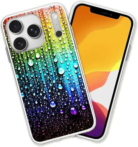 Vista 10 de Diseño para iPhone 14 Pro Max, diseño de acuarela de perros, collage de Pug para iPhone, protección a prueba de golpes, funda transparente de TPU
