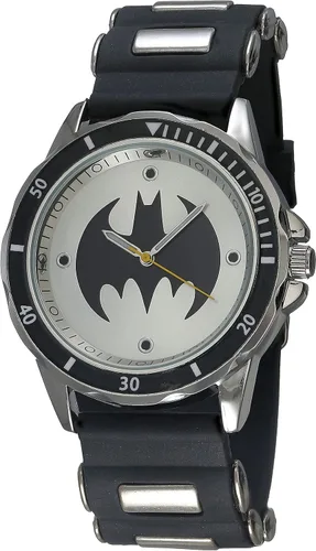 Vista 8 de Accutime Reloj analógico de cuarzo Batman para niños, niñas y adultos de todas las edades Cara negra y amarilla
