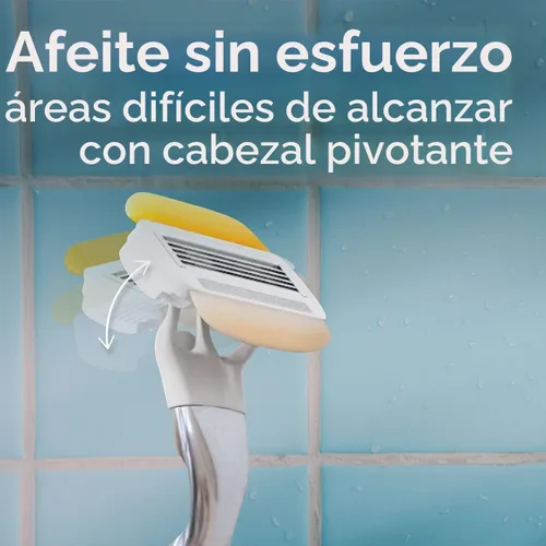 Vista 7 de Gillette Venus Comfortglide con mango de maquinilla de afeitar Olay Coconut para mujer + repuestos de cuchilla, plateado, 2