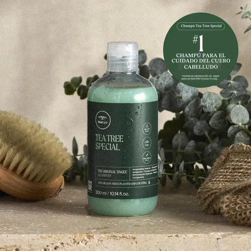 Vista 10 de Champú especial de Tea Tree, Limpieza profunda, Refresca el cuero cabelludo, Para todo tipo de cabello, especialmente cabello graso