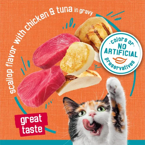 Vista 3 de Alimento húmedo para gatos Tasty Treasures de Purina (24, 5.5 onzas)