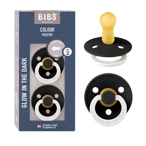 Vista 110 de BIBS - Paquete de 2 chupetes para bebés, goma natural libre de bisfenol A (BPA), hechos en Dinamarca, para niños de 0-6 meses, azul pastel