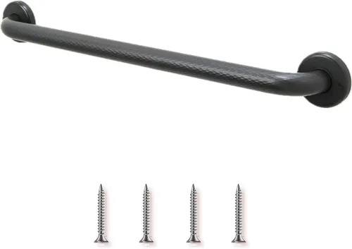 Vista 9 de Mango de ducha de 12 pulgadas con agarre suave Barras de agarre de acero inoxidable 304 para bañeras y duchas Pasamanos estándar ADA de bronce