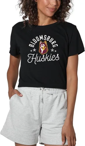 Vista 151 de Colección oficial de camisetas con diseño de mascota desgastada para mujer, color negro Grizzlies del estado de Adams