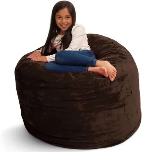 Vista 16 de ULTIMATE SACK Puf de gran tamaño de 3 pies para adultos, funda de piel