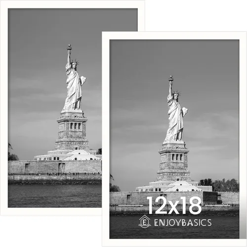 Vista 12 de ENJOYBASICS - Marco de fotos de 30.5 x 40.6 cm, marco negro de póster, exhibe fotos de 22.8 x 30.5 cm con paspartú, o sin paspartú de 30.5 x 40.6