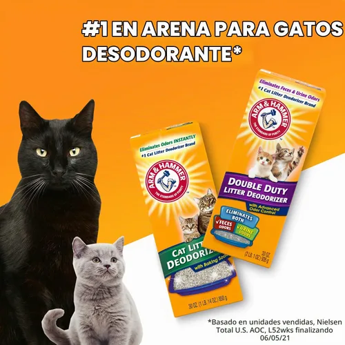 Vista 2 de ARM & HAMMER Desodorizador de arena para gatos Double Duty, 30 oz, paquete de 6