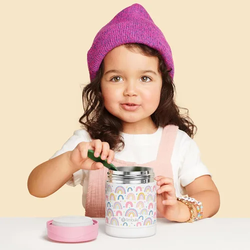 Vista 7 de Fimibuke Tarro de Comida Aislado para Niños, Paquete de 2 de 12 OZ Libre de BPA Tarro de Almuerzo de Acero Inoxidable al Vacío para Comida Caliente
